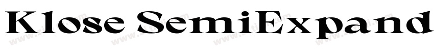 Klose SemiExpanded R字体转换